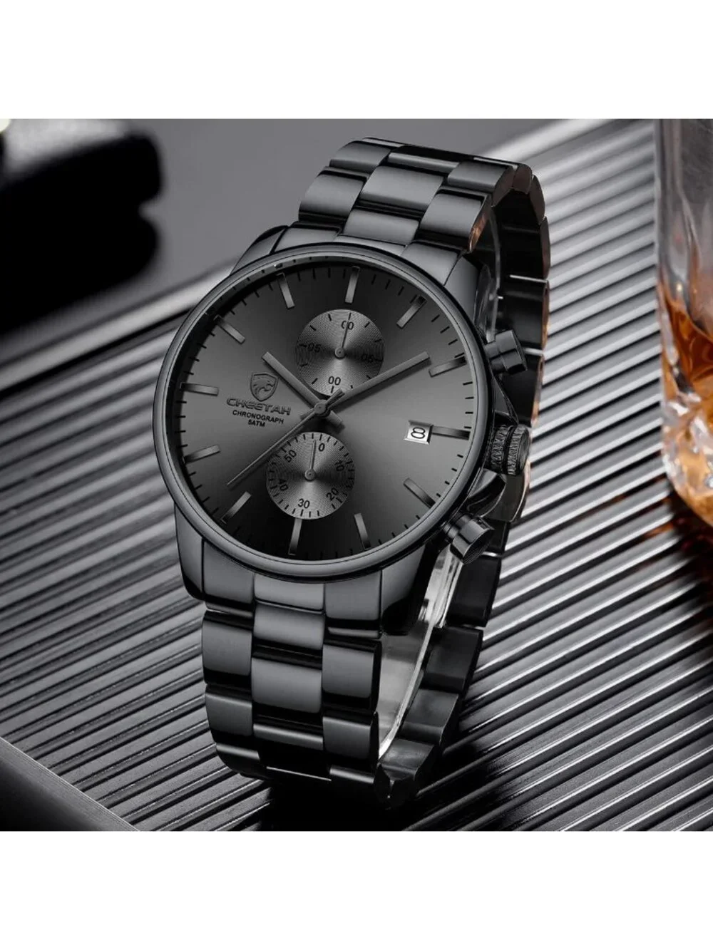 Stylish Men's Waterproof Chronograph Watch | Stainless Steel, Auto Date